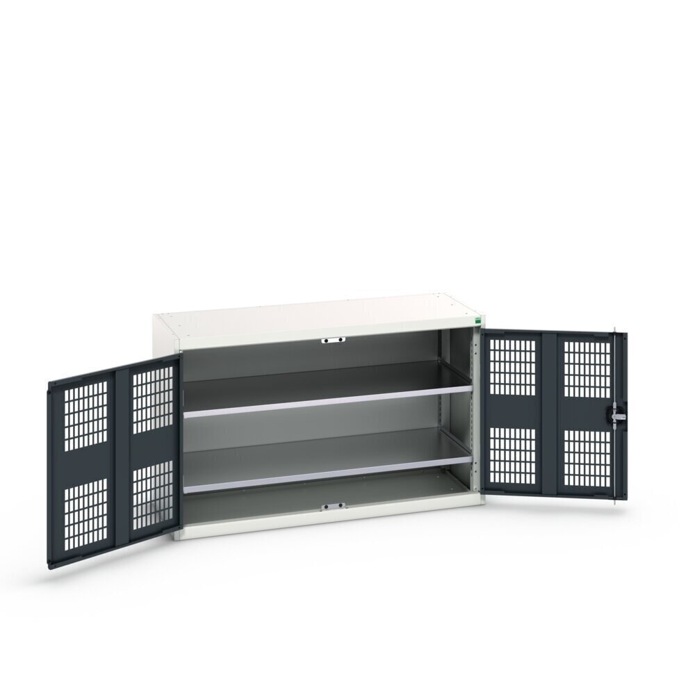 N° de l'image du produit 3 : bott Armoire à portes battantes verso avec ventilation, avec 2 tablettes, lxPxH : 1 300 x 550 x 800 mm