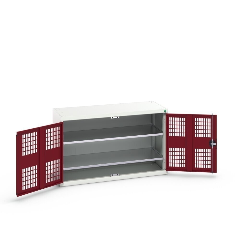 N° de l'image du produit 3 : bott Armoire à portes battantes verso avec ventilation, avec 2 tablettes, lxPxH : 1 300 x 550 x 800 mm