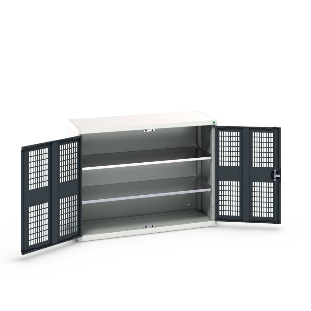 N° de l'image du produit 3 : bott Armoire à portes battantes verso avec ventilation, avec 2 tablettes, lxPxH : 1 300 x 550 x 1 000 mm