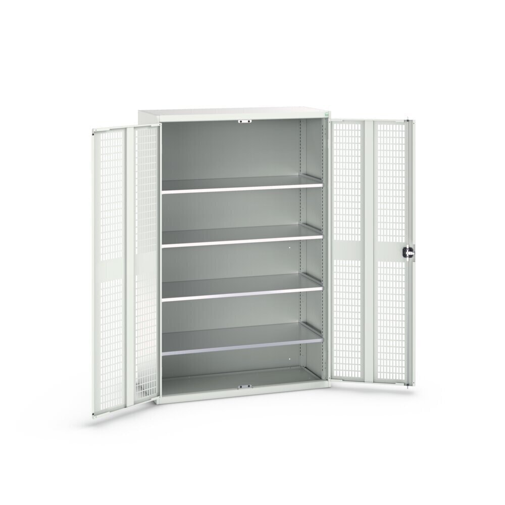 N° de l'image du produit 3 : bott Armoire à portes battantes verso avec ventilation, avec 4 tablettes, lxPxH : 1 300 x 550 x 2 000 mm