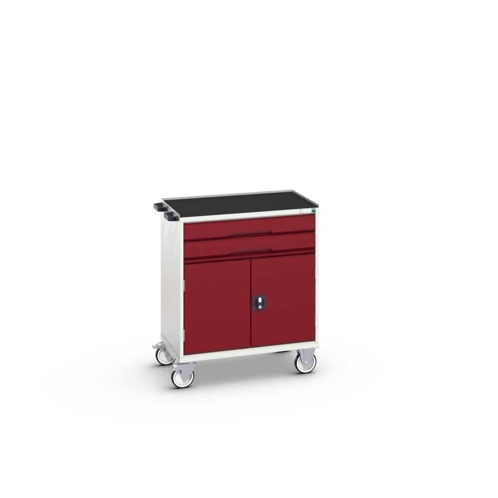 N° de l'image du produit 2 : bott verso Chariot d’atelier, avec 2 tiroirs, porte et rebord