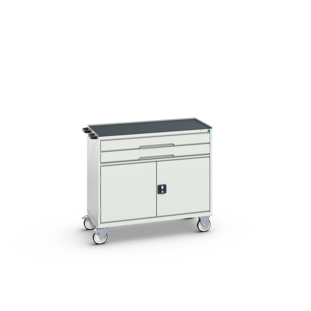 N° de l'image du produit 2 : bott verso Armoire à tiroirs mobile, avec 2 tiroirs, porte et rebord