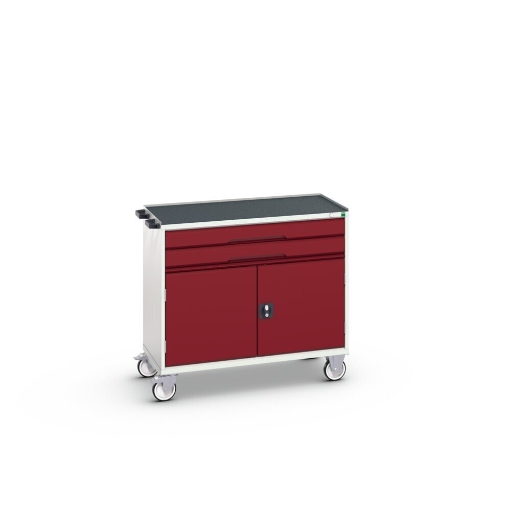 N° de l'image du produit 2 : bott verso Armoire à tiroirs mobile, avec 2 tiroirs, porte et rebord