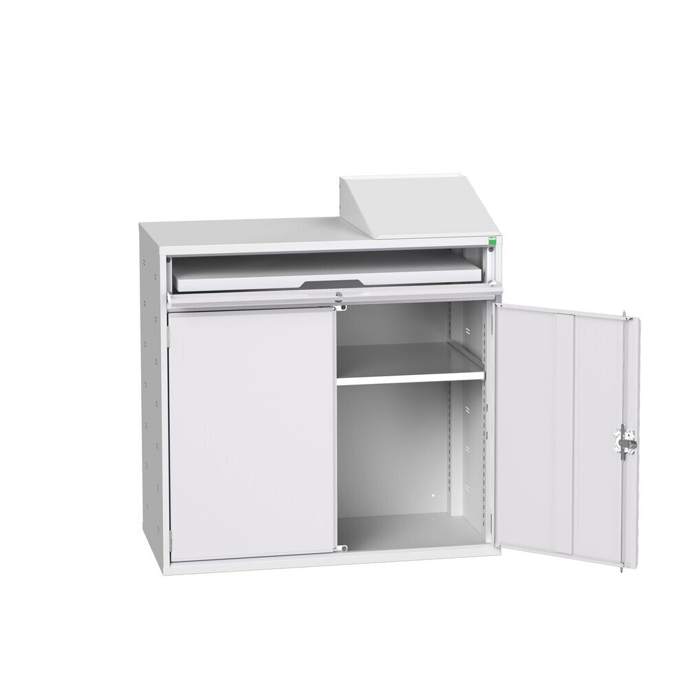 N° de l'image du produit 2 : bott Armoire informatique verso, avec 1 tablette et 1 étagère, lxPxH : 1 050 x 550 x 1 130 mm