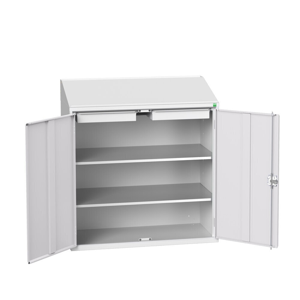 N° de l'image du produit 2 : bott Pupitre verso Economy, avec 2 tablettes et 2 tiroirs, lxPxH : 1 050 x 550 x 1 130 mm