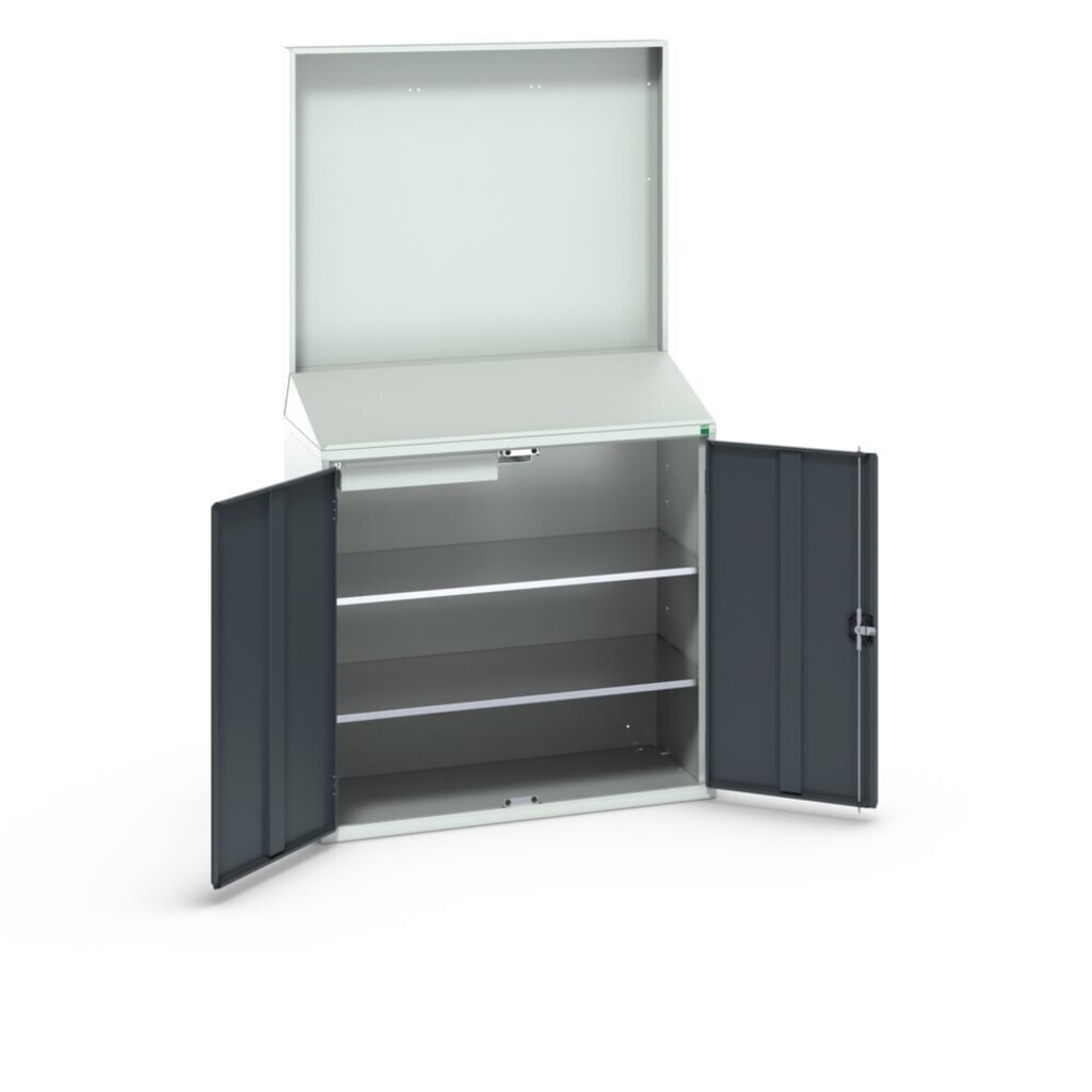 bott Pupitre verso Economy avec paroi arrière lisse, avec 2 tablettes, 1 tiroir, lxPxH : 1 050 x 550 x 2 000 mm N° de l'image du produit 2 : bott Pupitre verso Economy avec paroi arrière lisse, avec 2 tablettes, 1 tiroir, lxPxH : 1 050 x 550 x 2 000 mm
