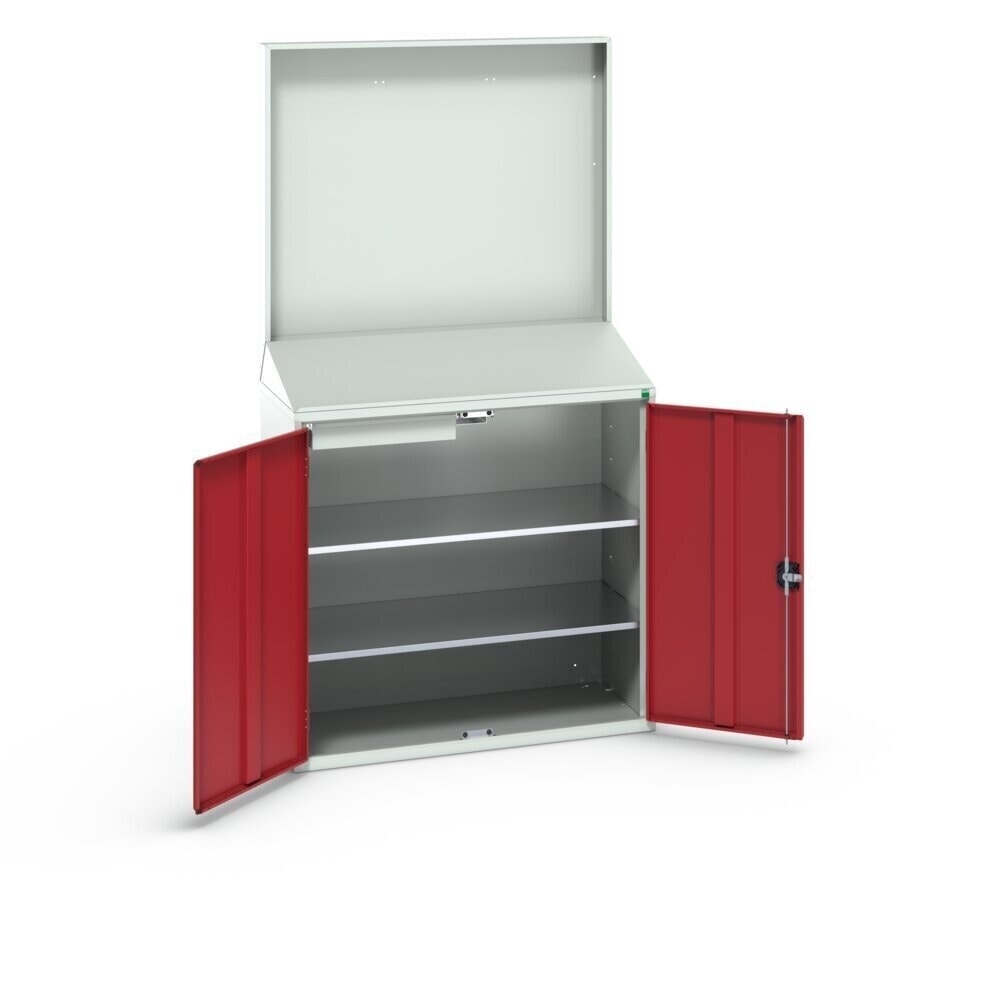 N° de l'image du produit 2 : bott Pupitre verso Economy avec paroi arrière lisse, avec 2 tablettes, 1 tiroir, lxPxH : 1 050 x 550 x 2 000 mm