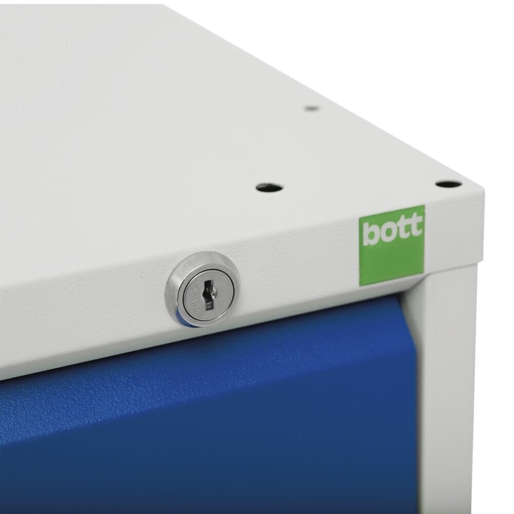 N° de l'image du produit 5 : bott Chariot de montage verso, avec 2 portes, tablettes et top en linoléum, lxPxH : 1 050 x 600 x 980 mm