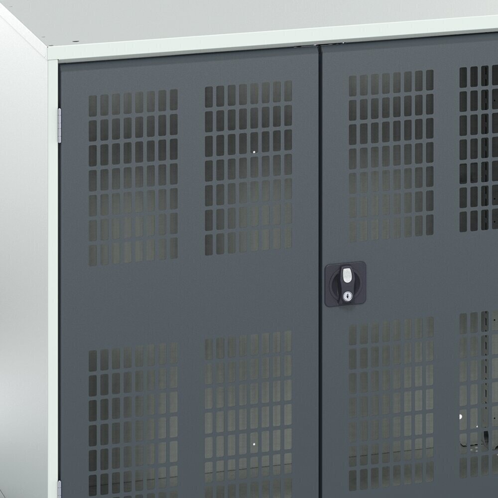 N° de l'image du produit 7 : bott Armoire à portes battantes verso avec ventilation, avec 2 tablettes, lxPxH : 525 x 350 x 800 mm