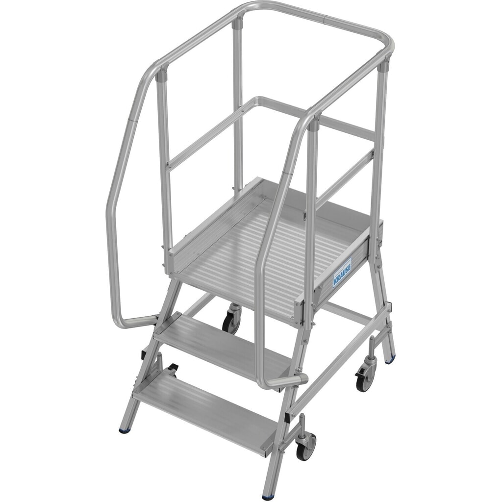 Échelle à plate-forme KRAUSE®, mobile, hauteur déployée 0,70 m N° de l'image du produit 1 : Échelle à plate-forme KRAUSE®, mobile, hauteur déployée 0,70 m