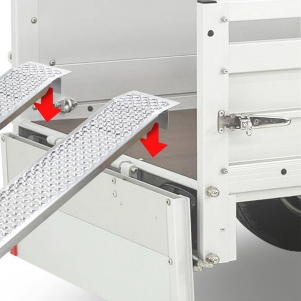 N° de l'image du produit 4 : Rampes en aluminium, lot de 2, capacité de charge 400 kg/paire, Lxl 2 000 x 200 mm