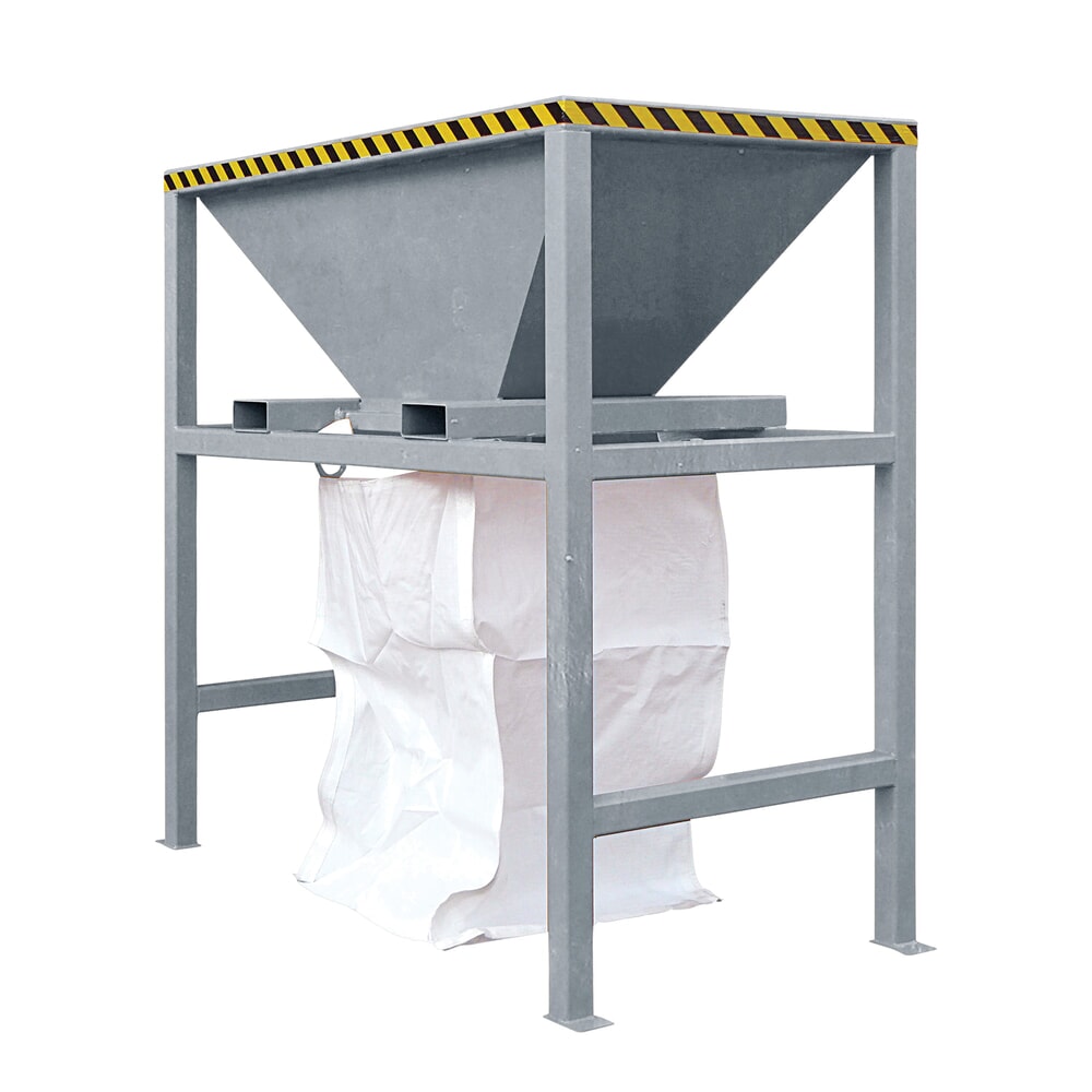 N° de l'image du produit 5 : Silo de transfert avec entrées de fourche, bâti-support, galvanisé à chaud