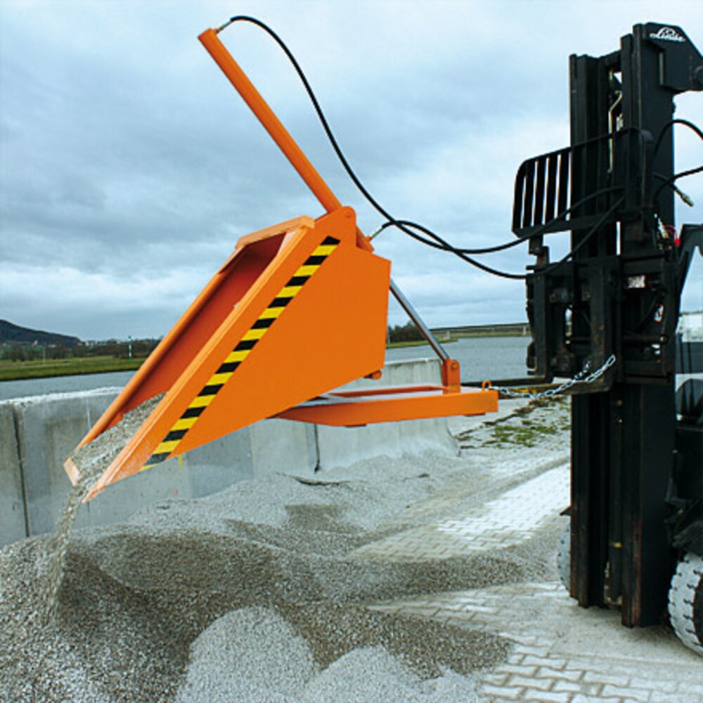 N° de l'image du produit 5 : Eichinger® Pelle godet avec basculement hydraulique, 750 kg, 750 litres, orangé pur