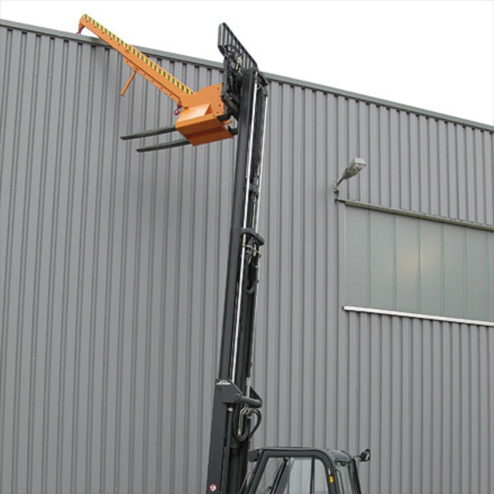 N° de l'image du produit 5 : Eichinger® Bras de grue télescopique et réglable en hauteur, 2 500 kg, orangé pur
