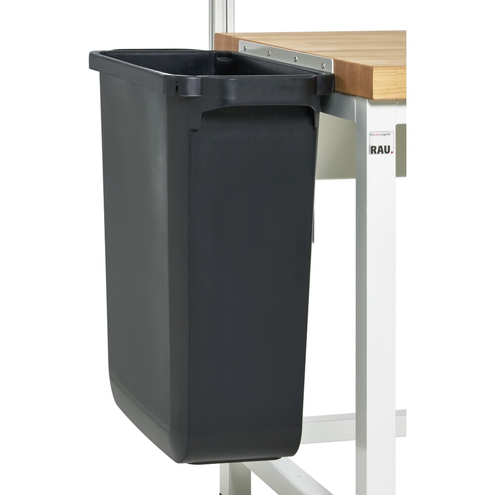 Illustration du produit: Poubelle pour table d’emballage RAU, pour montage sur plateau, volume de 60 l, noir