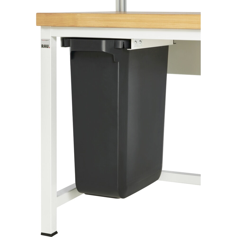 Illustration du produit: Poubelle coulissante pour la table d'emballage RAU, pour montage sous table, volume 60 l, noir
