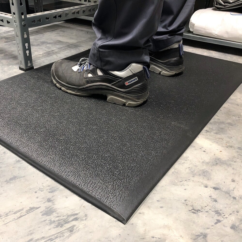 N° de l'image du produit 4 : Steinbock® Tapis anti-fatigue Ergo, texturé, monocouche, 600 mm x 1 000 mm, noir
