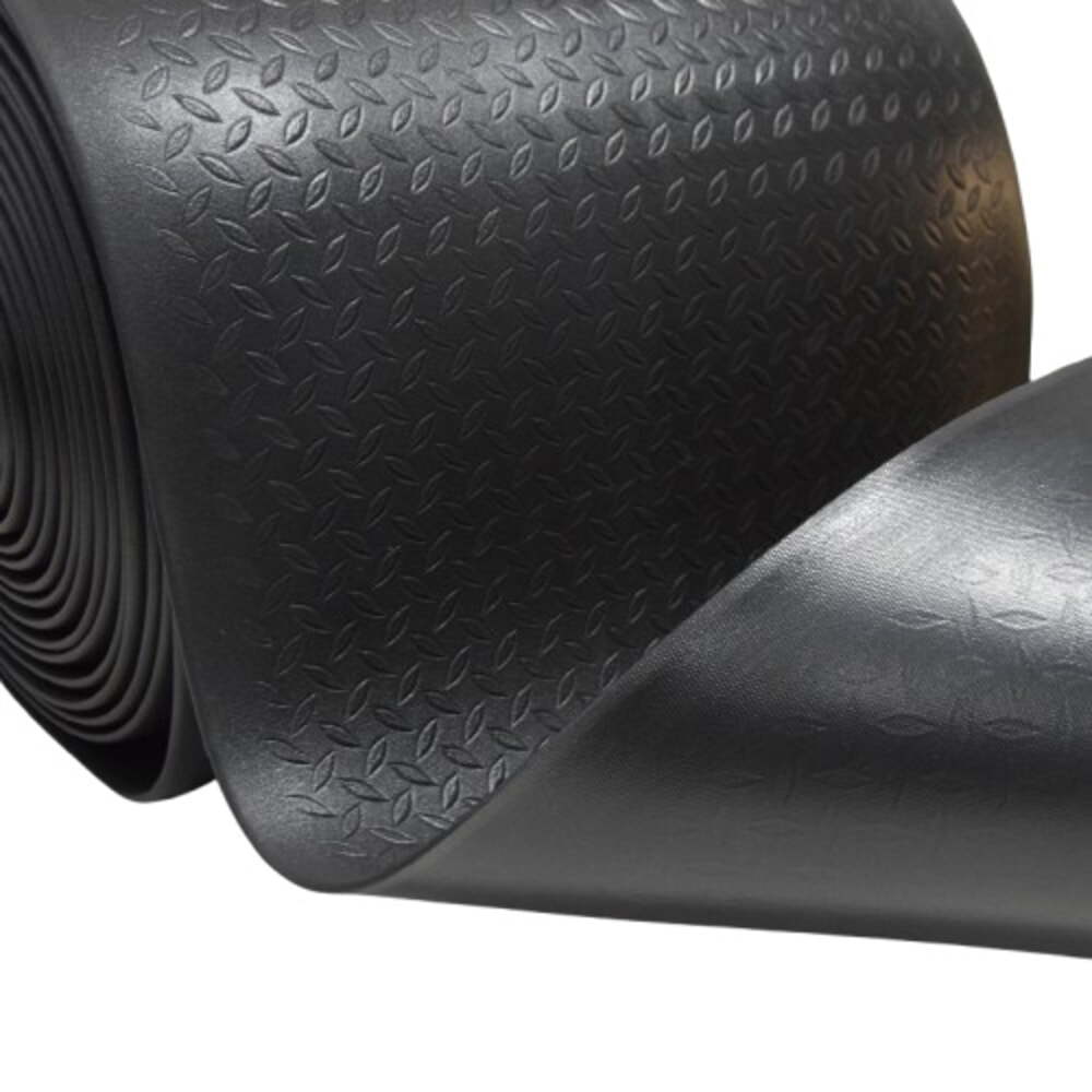N° de l'image du produit 2 : Steinbock® Tapis anti-fatigue ErgoSoft, motif en losange, monocouche, 600 mm x 1 000 mm, noir