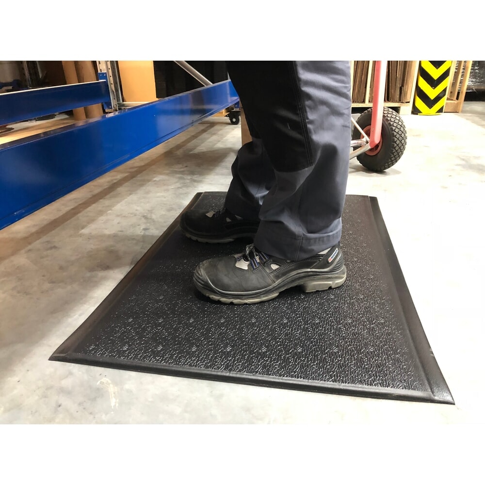 N° de l'image du produit 4 : Steinbock® Tapis anti-fatigue ErgoSoft, texturé, 2 couches, 900 mm x 3 000 mm, noir
