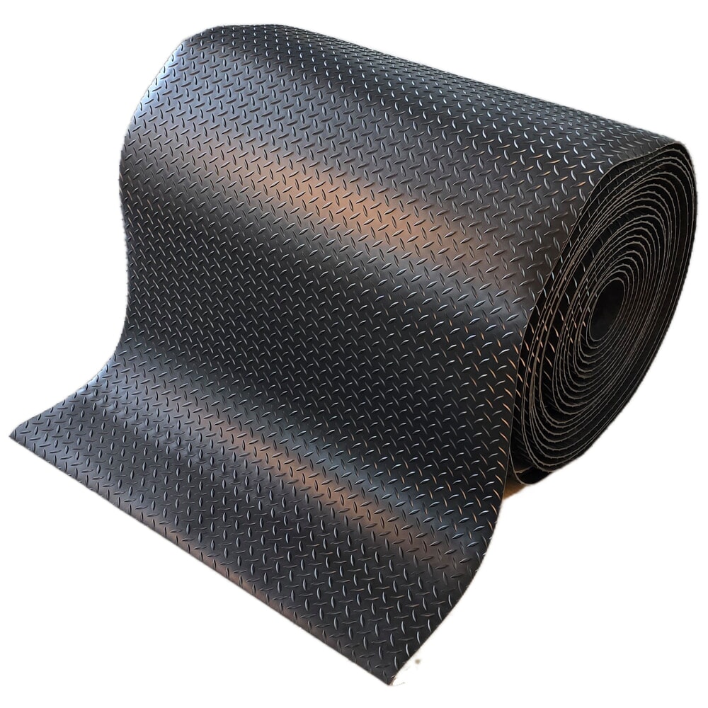 N° de l'image du produit 2 : Steinbock® Tapis anti-fatigue ErgoSoft Strong, sculpture en losange, 2 couches, 600 mm x 1 000 mm, noir