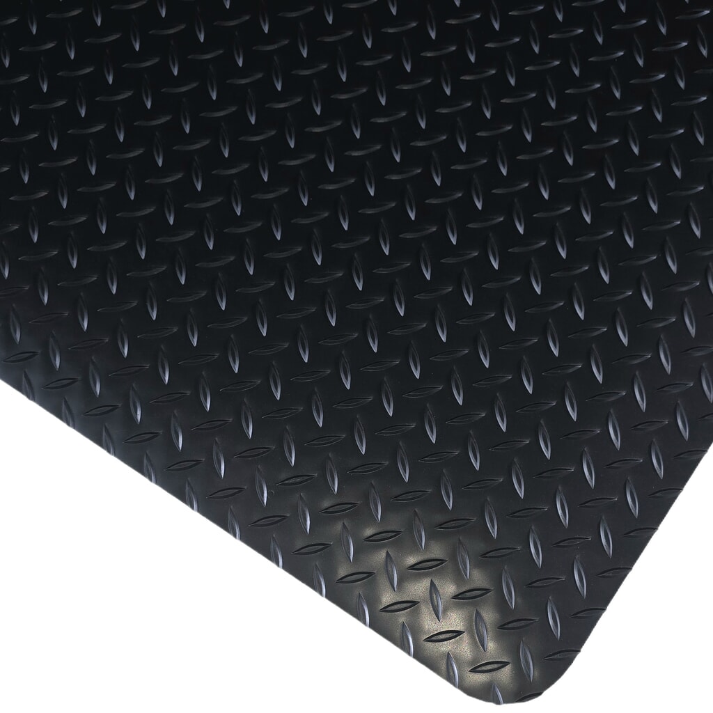 Illustration du produit: Steinbock® Tapis anti-fatigue ErgoSoft Strong, sculpture en losange, 2 couches, 600 mm x 1 000 mm, noir