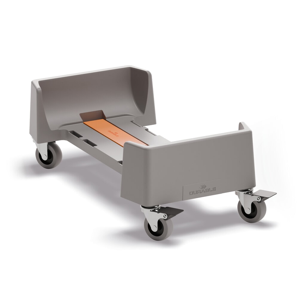 DURABLE Chariot pour poubelle DURABIN®, volume 60 l, en polypropylène recyclé, gris Illustration du produit: DURABLE Chariot pour poubelle DURABIN®, volume 60 l, en polypropylène recyclé, gris