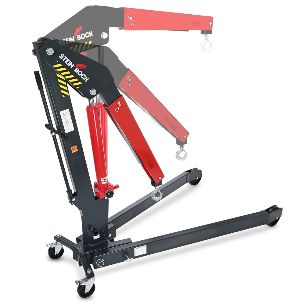 N° de l'image du produit 11 : Steinbock® Palan d’atelier avec châssis écarté et levée rapide, rabattable, capacité de charge 1 500-2 000 kg
