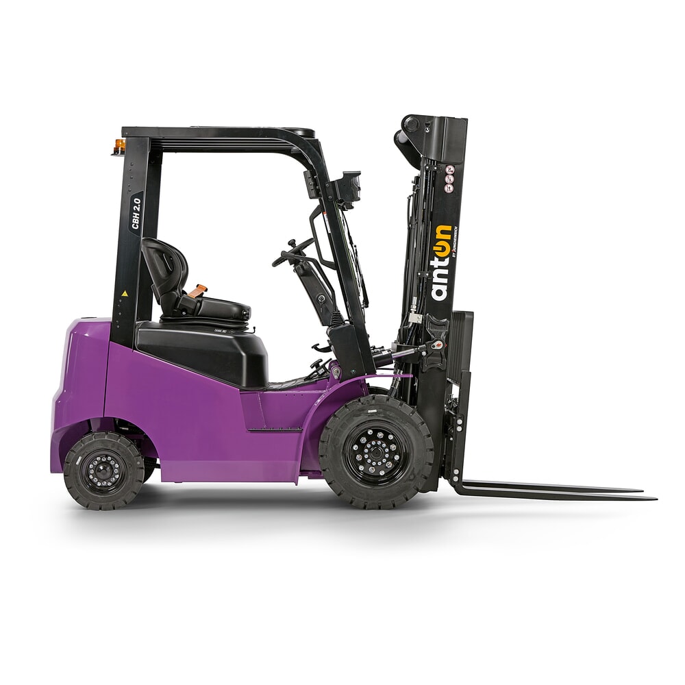 N° de l'image du produit 7 : AntOn by Jungheinrich chariot élévateur électrique CBH 2.0 avec mât télescopique triple, hauteur de levage 4 800 mm, capacité de charge 2 000 kg, cabine intempéries ECO, avec chargeur embarqué