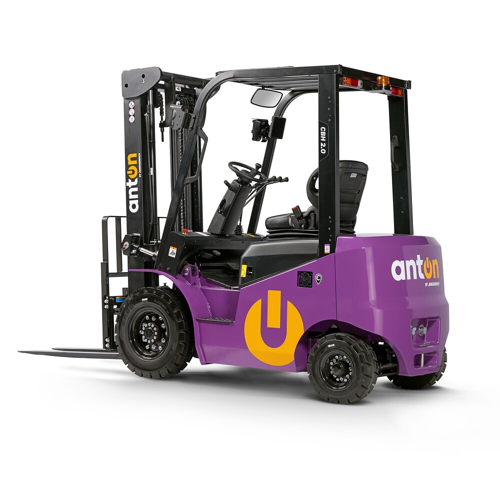 N° de l'image du produit 5 : AntOn by Jungheinrich chariot élévateur électrique CBH 2.0 avec mât télescopique double, hauteur de levage 3 300 mm, capacité de charge 2 000 kg, avec chargeur embarqué