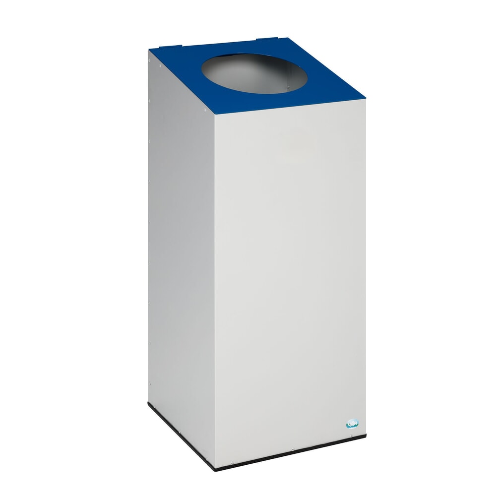 N° de l'image du produit 3 : Collecteur de recyclage VAR® WSG 38, avec anneau de serrage et batterie rechargeable ronde, gris clair, bleu gentiane