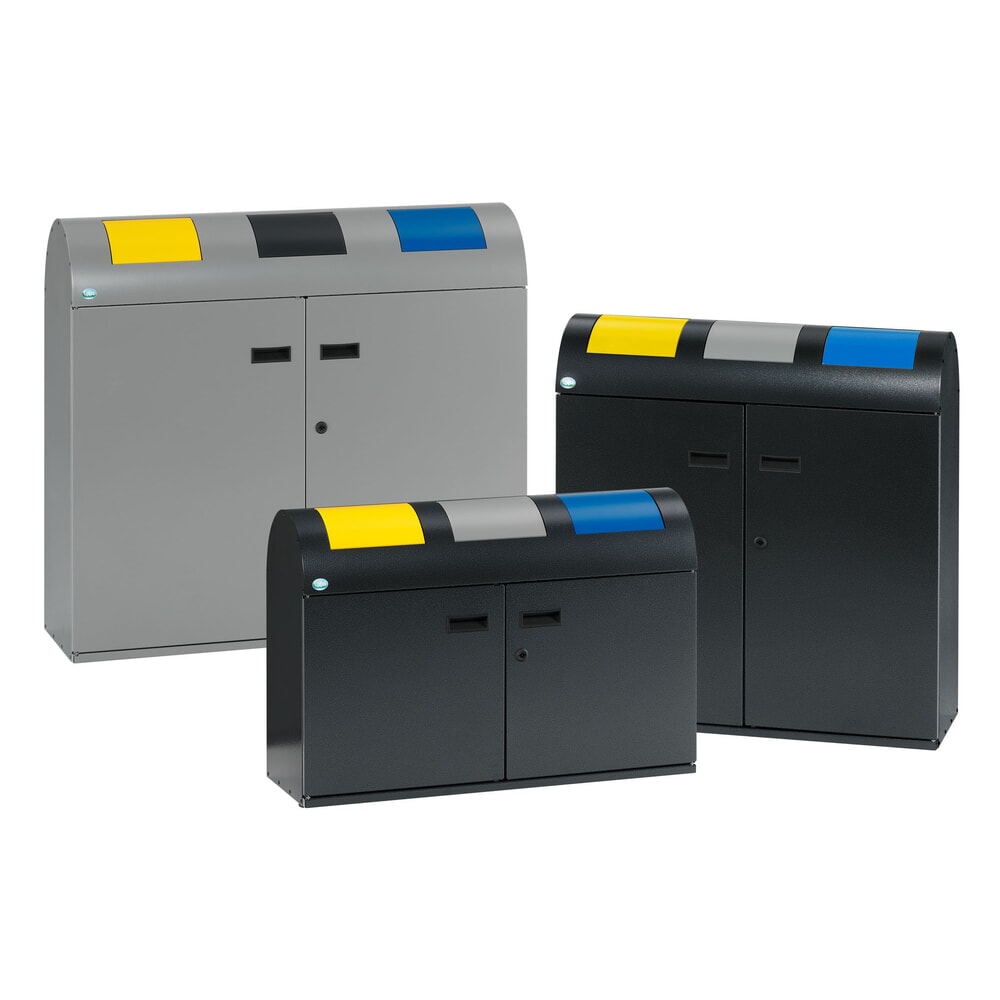 N° de l'image du produit 3 : Collecteur de recyclage VAR® WSS 75, avec 3 moteurs de pré-étirage et trappes d’insertion à fermeture automatique, tête arrondie, argent