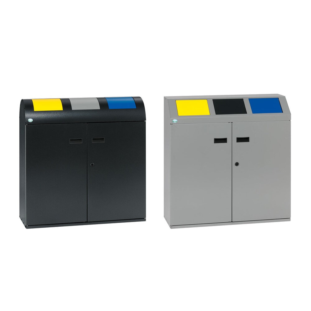 N° de l'image du produit 4 : Collecteur de recyclage VAR® WSS 75, avec 3 moteurs de pré-étirage et trappes d’insertion à fermeture automatique, tête arrondie, argent