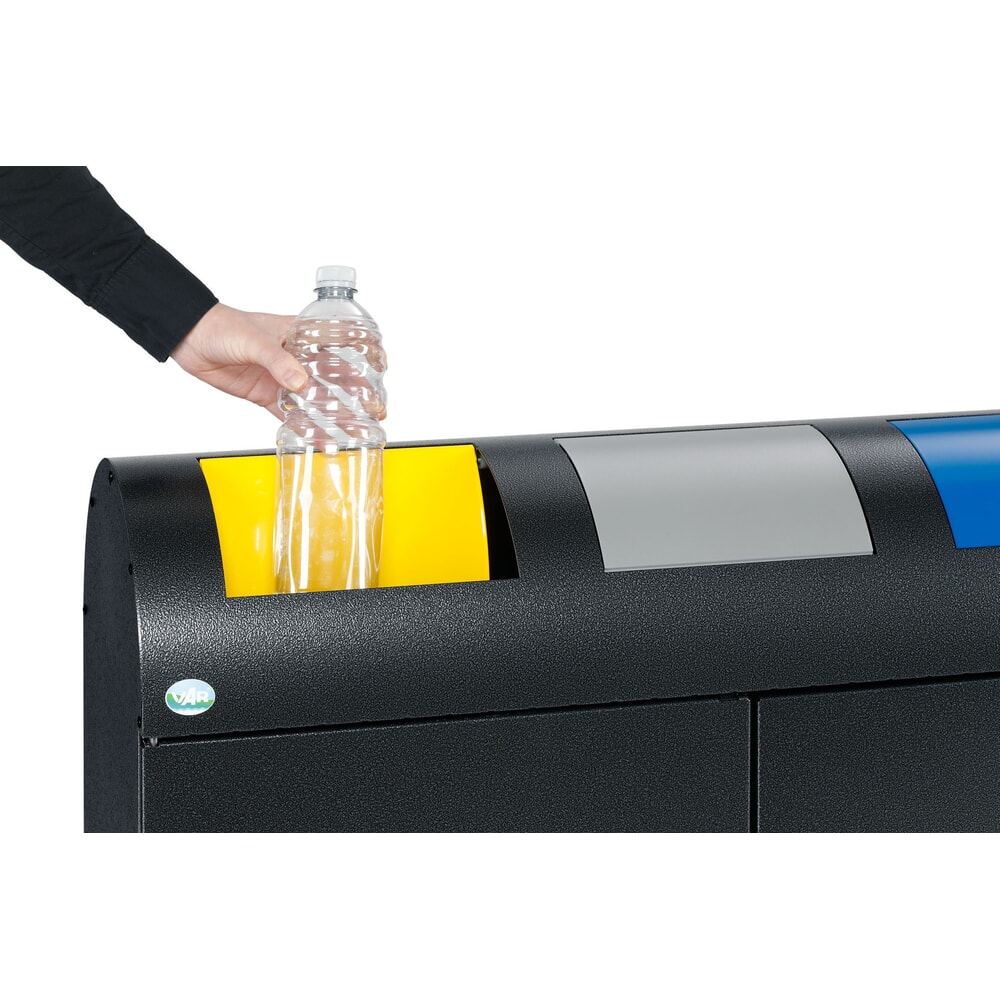 N° de l'image du produit 5 : Collecteur de recyclage VAR® WSS 75, avec 3 moteurs de pré-étirage et trappes d’insertion à fermeture automatique, tête arrondie, argent