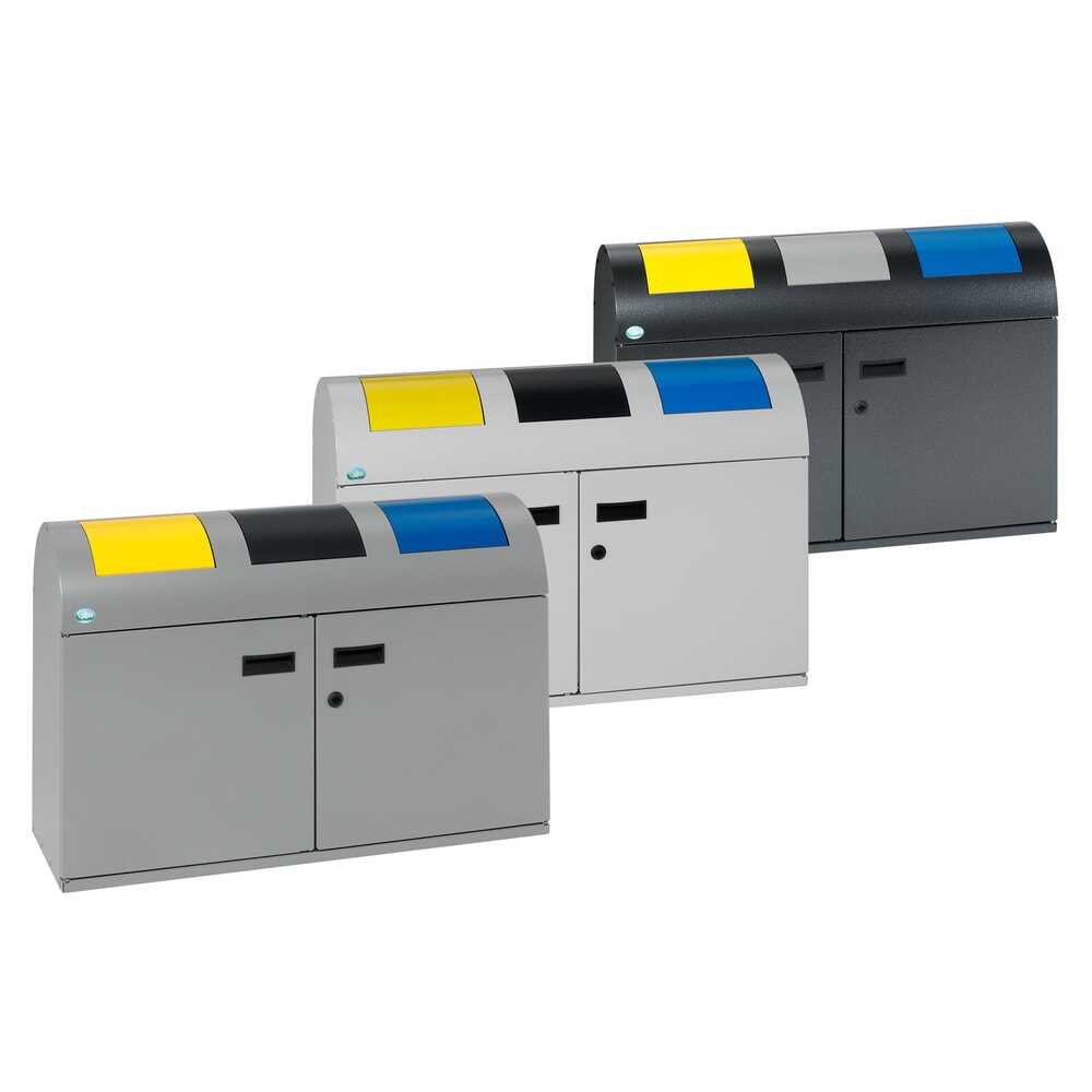 N° de l'image du produit 3 : Collecteur de recyclage VAR® WSS 50, avec 3 moteurs de pré-étirage et trappes d’insertion à fermeture automatique, tête arrondie, argent
