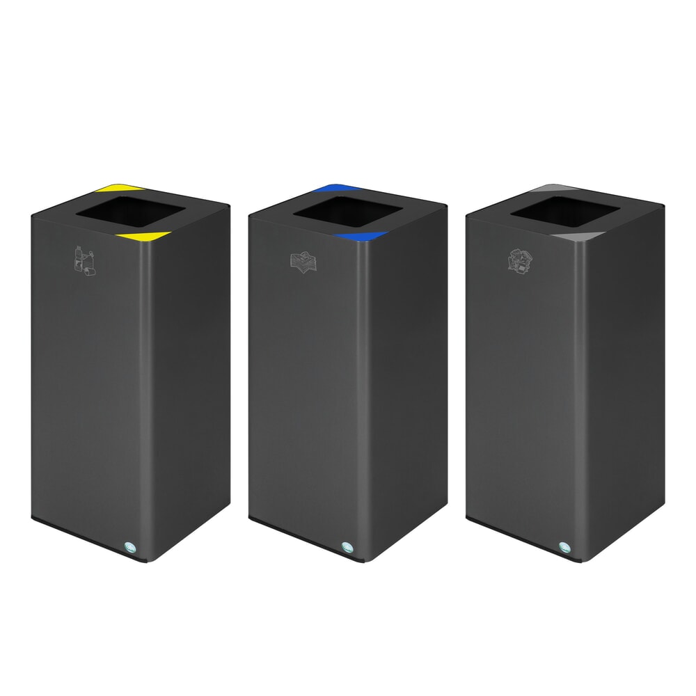 N° de l'image du produit 4 : Collecteur de recyclage VAR® WSG Quadro 118, avec 4 coins de couleur autocollants