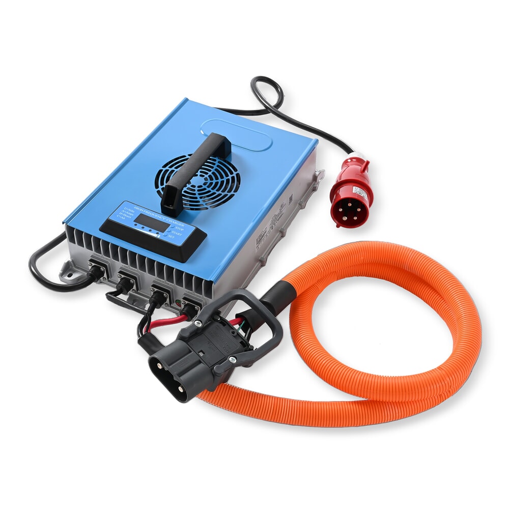 N° de l'image du produit 1 : Chargeur de batterie externe D400, 80 V, 60 A, CEE rouge 32 A, 5 broches - 3P+N+E pour chariot élévateur électrique AntOn by Jungheinrich CBH 2.0