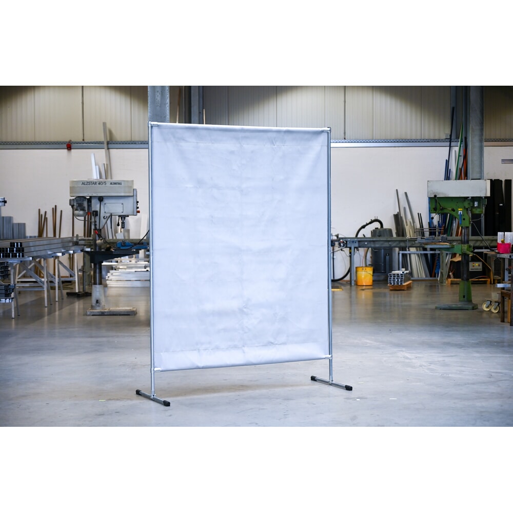 N° de l'image du produit 3 : Écran de protection pour soudeur, housse de protection thermique / contre les éclaboussures conforme DIN EN 13501-1, lxH 1 400 x 2 000 mm, gris/argent