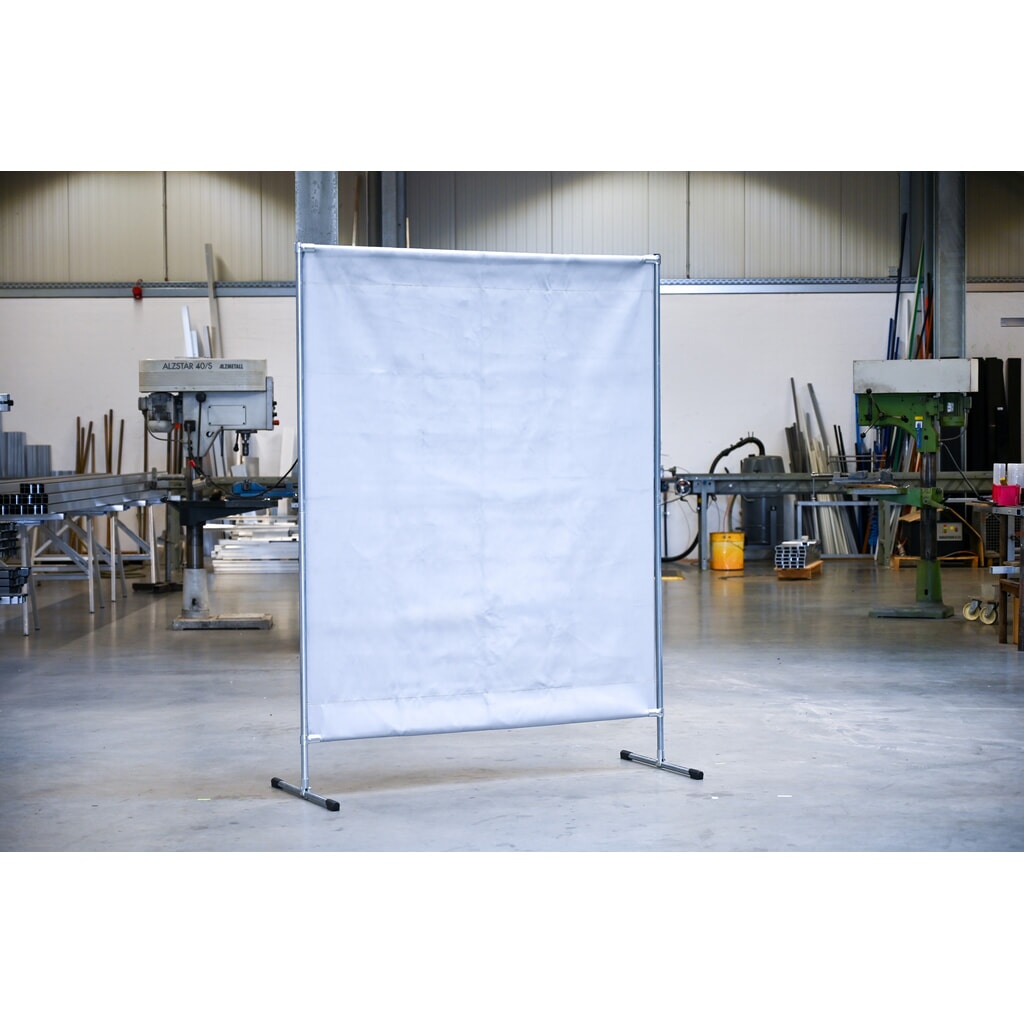 N° de l'image du produit 3 : Écran de protection pour soudeur, housse de protection thermique / contre les éclaboussures conforme DIN EN 13501-1, lxH 1 400 x 2 000 mm, gris/argent
