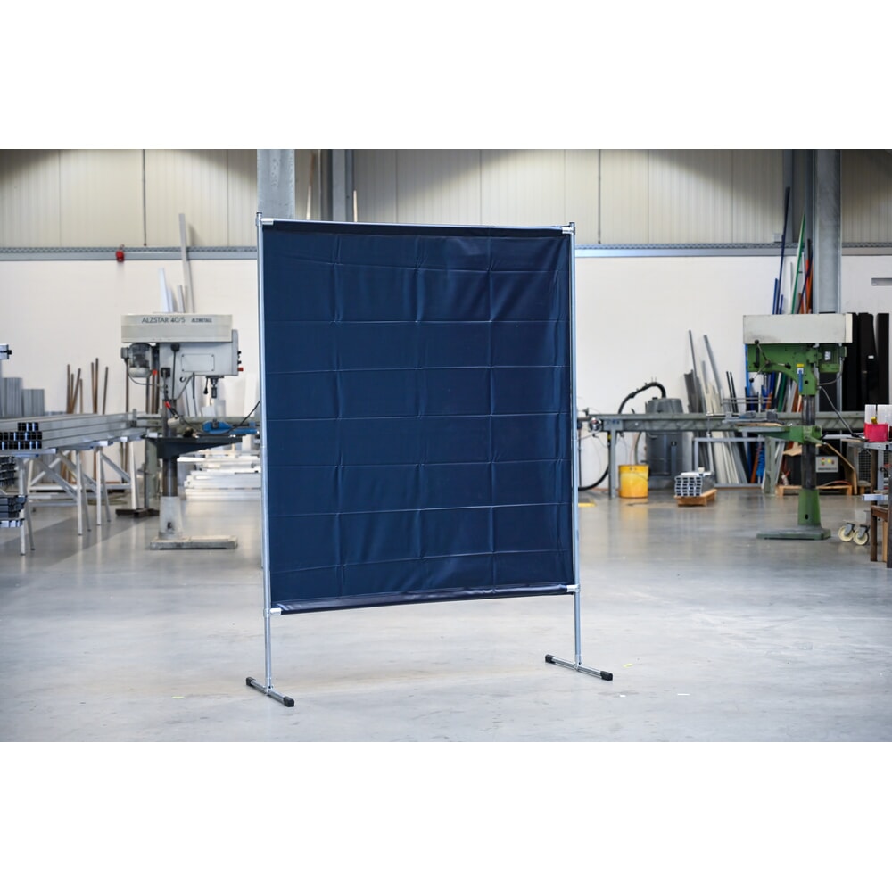 N° de l'image du produit 2 : Écran de protection pour soudeur, conforme ISO EN 25980 (EN 1598), lxH 1 400 x 2 000 mm, vert foncé/mat