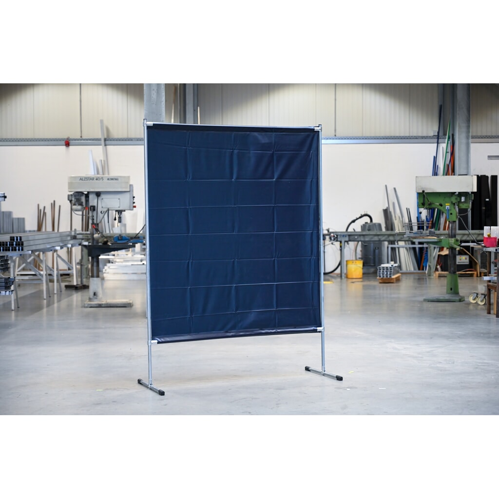 N° de l'image du produit 2 : Écran de protection pour soudeur, conforme ISO EN 25980 (EN 1598), lxH 1 400 x 2 000 mm, vert foncé/mat