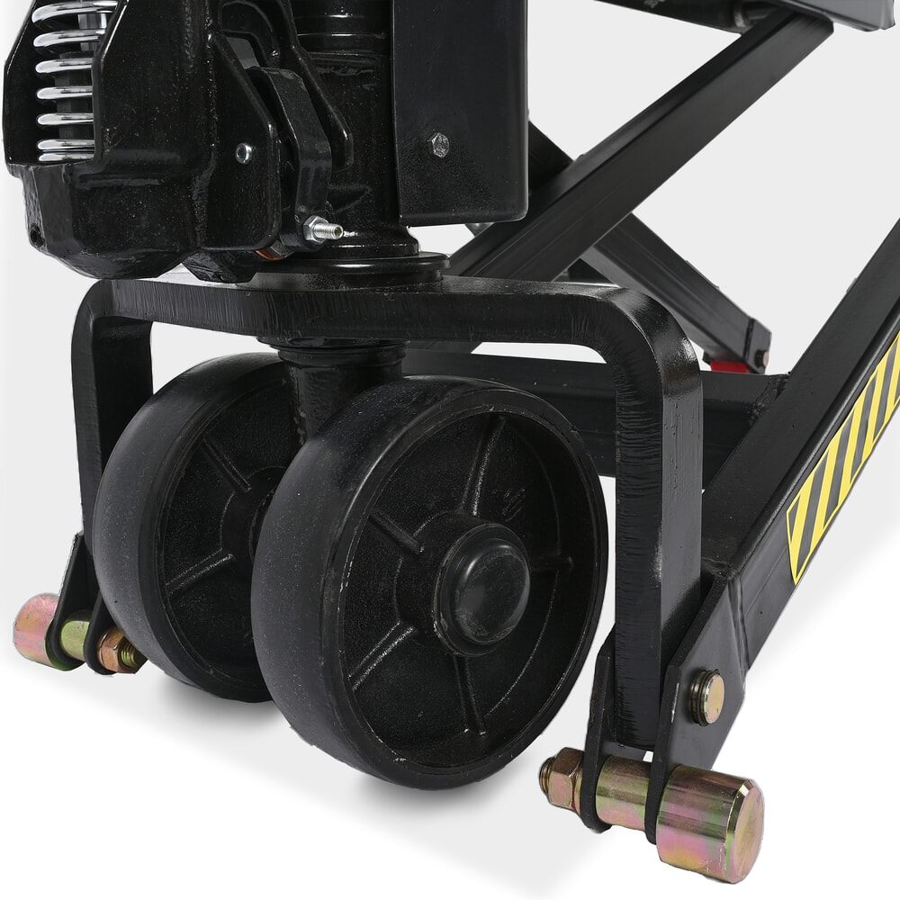 N° de l'image du produit 9 : Transpalette à ciseaux HEMMDAL PTM 1.0 Scissor, capacité de charge 1 000 kg, longueur des fourches 1 150 mm, polyuréthane, galets simples
