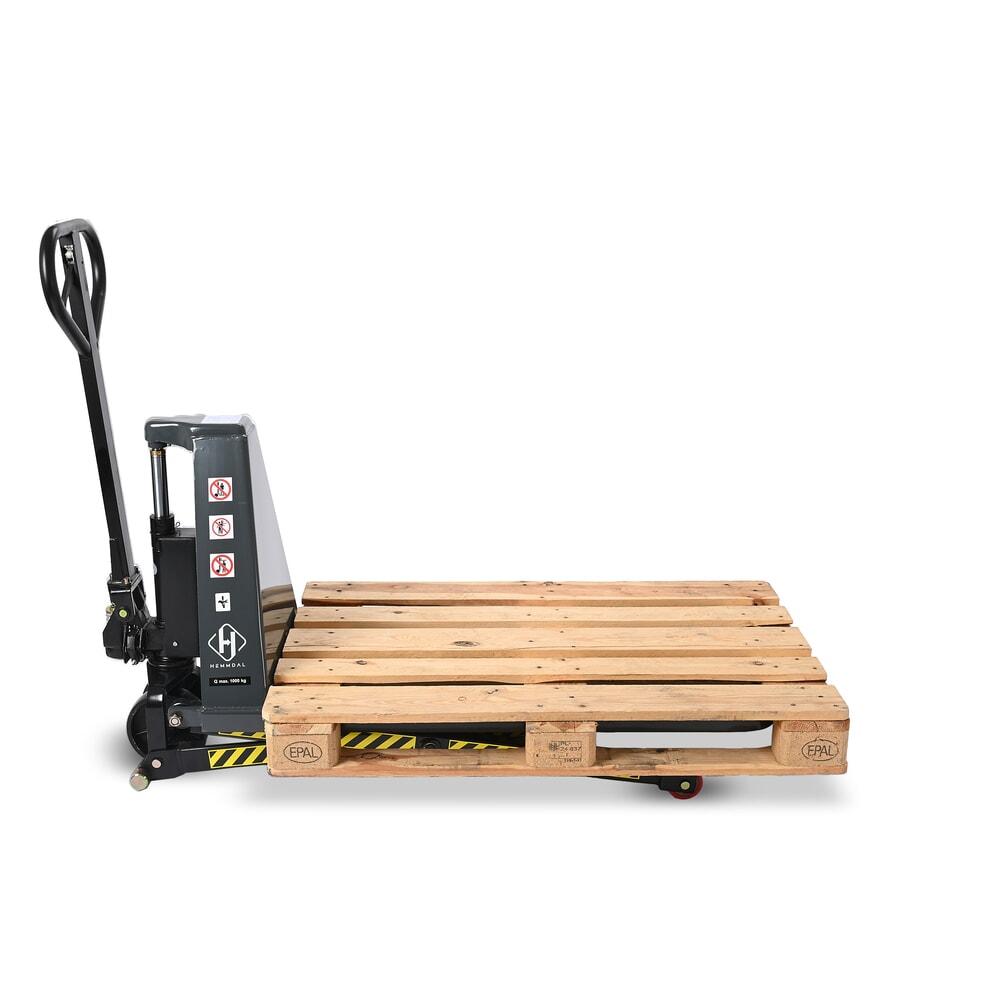 N° de l'image du produit 10 : Transpalette à ciseaux HEMMDAL PTM 1.0 Scissor, capacité de charge 1 000 kg, longueur des fourches 1 150 mm, polyuréthane, galets simples