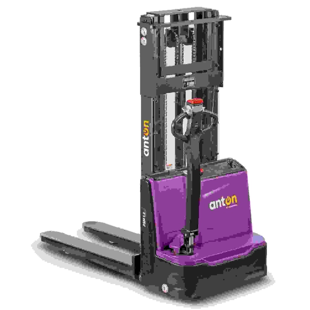 N° de l'image du produit 3 : AntOn by Jungheinrich gerbeur électrique PSM 1.2, avec mât télescopique double, capacité de charge 1 200 kg, hauteur de levage 2 522 mm