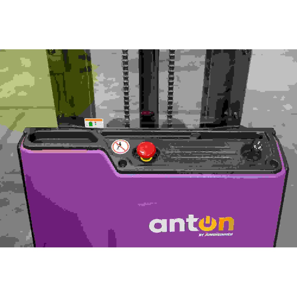 N° de l'image du produit 8 : AntOn by Jungheinrich gerbeur électrique PSM 1.2, avec mât télescopique double, capacité de charge 1 200 kg, hauteur de levage 2 522 mm