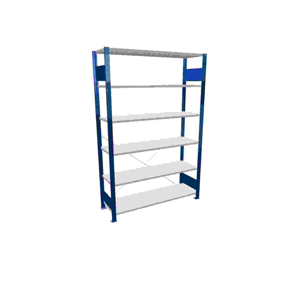 SCHULTE Rayonnage à tablettes bleu gentiane / gris clair avec 5 tablettes en tôle d’acier, charge par tablette 150 kg, HxlxP 2 000 x 1 360 x 436 mm Illustration du produit: SCHULTE Rayonnage à tablettes bleu gentiane / gris clair avec 5 tablettes en tôle d’acier, charge par tablette 150 kg, HxlxP 2 000 x 1 360 x 436 mm