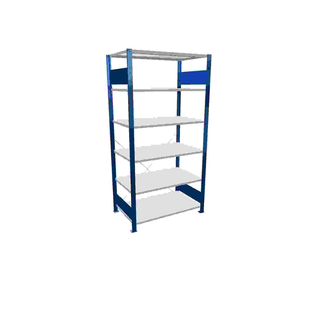 SCHULTE Rayonnage à tablettes bleu gentiane / gris clair avec 6 tablettes en tôle d’acier, charge par tablette 150 kg, HxlxP 2 000 x 1 060 x 636 mm Illustration du produit: SCHULTE Rayonnage à tablettes bleu gentiane / gris clair avec 6 tablettes en tôle d’acier, charge par tablette 150 kg, HxlxP 2 000 x 1 060 x 636 mm