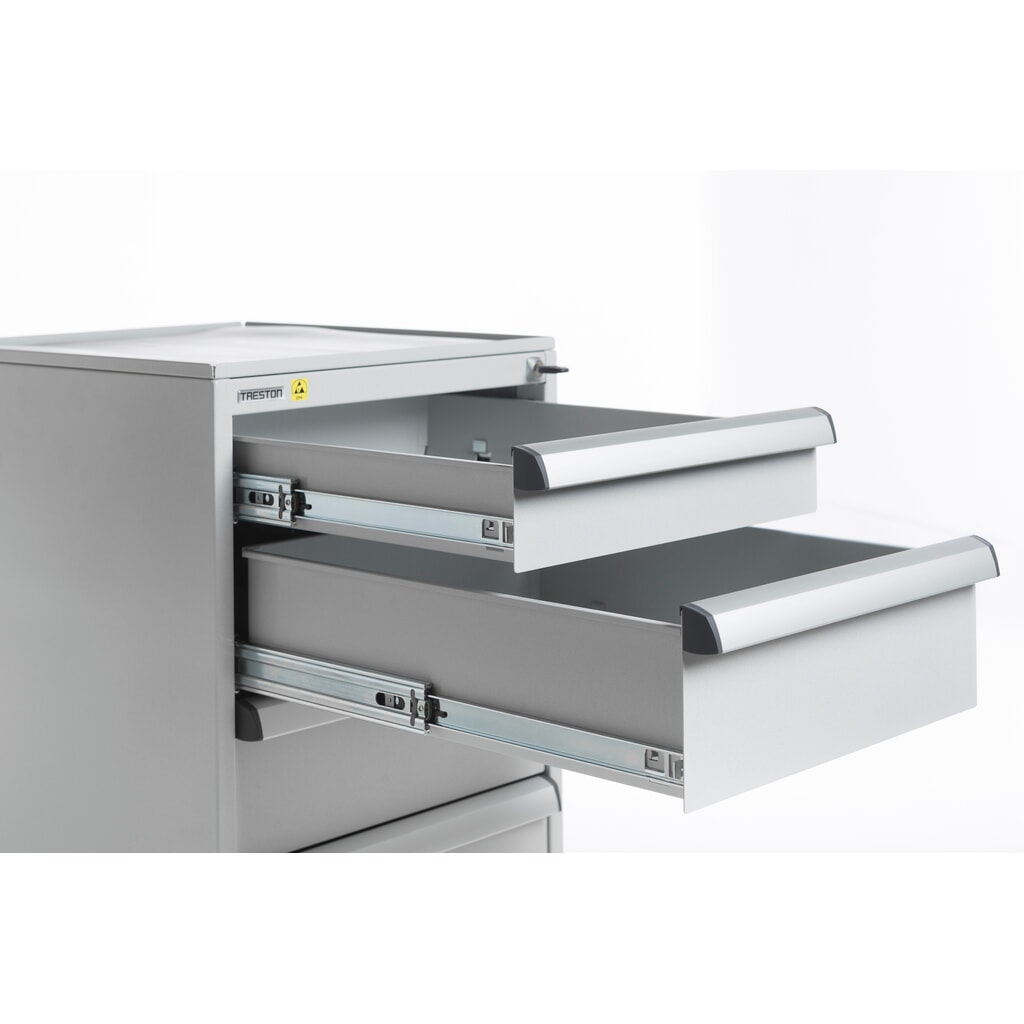 Bloc-tiroirs TRESTON 45/56-3 standard, ESD, HxlxP 560 x 450 x 520 mm, tiroirs : 3x 100 mm, 1x 200 mm N° de l'image du produit 3 : Bloc-tiroirs TRESTON 45/56-3 standard, ESD, HxlxP 560 x 450 x 520 mm, tiroirs : 3x 100 mm, 1x 200 mm