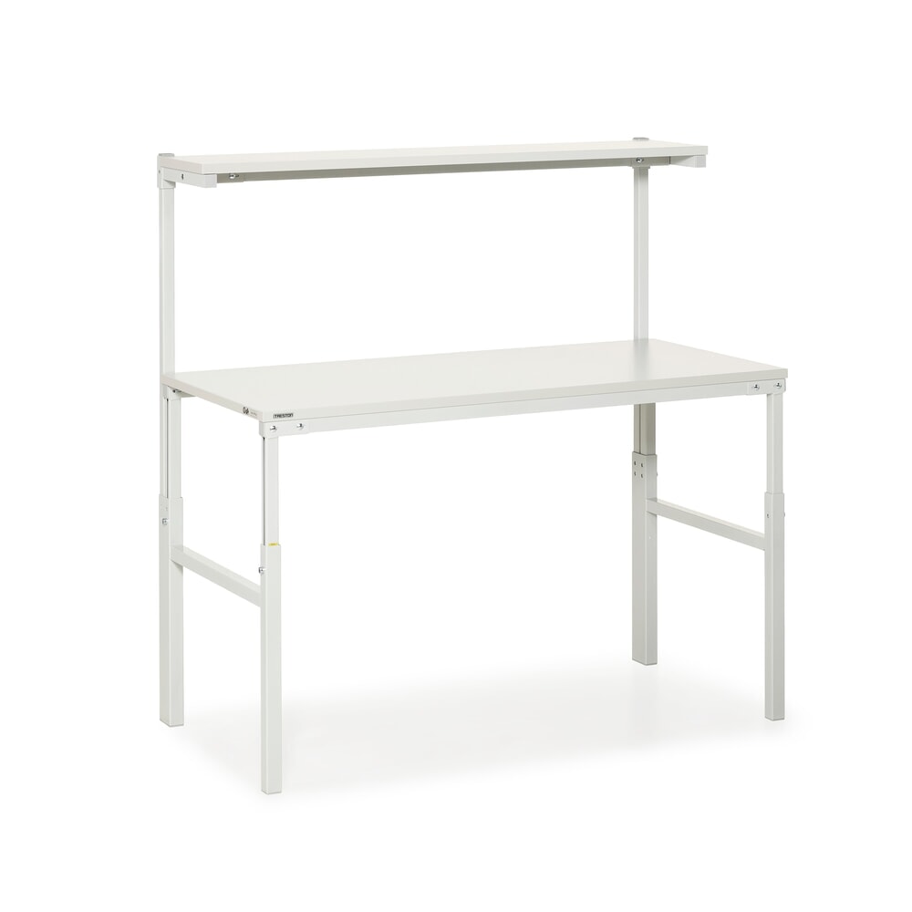Illustration du produit: TRESTON Table de travail avec tablette surélevée, réglable en hauteur, capacité de charge 300 kg, lxP 1 500 x 900 mm