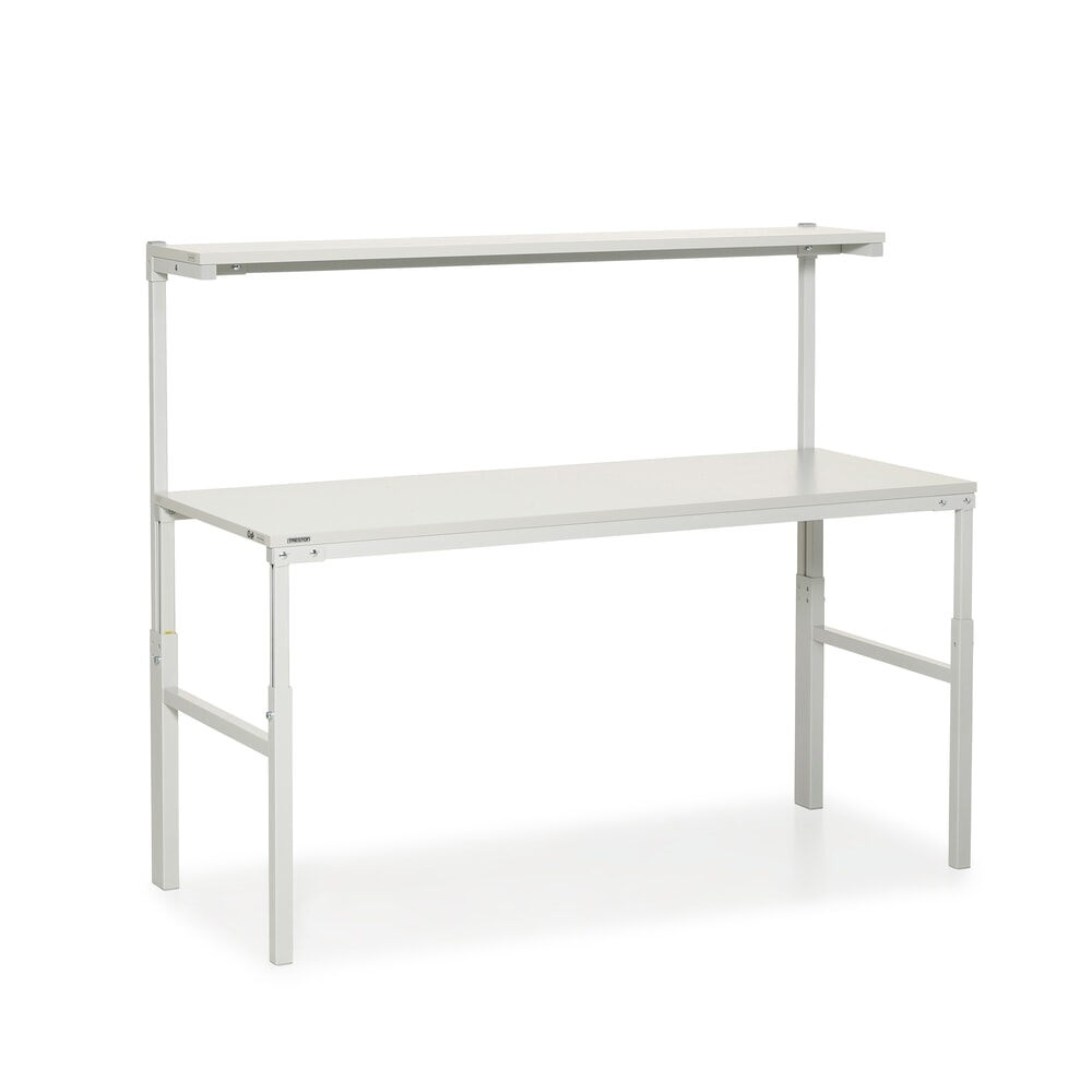 Illustration du produit: TRESTON Table de travail avec tablette surélevée, réglable en hauteur, capacité de charge 300 kg, lxP 1 800 x 900 mm
