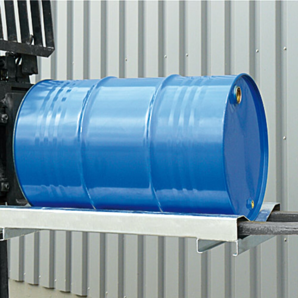 N° de l'image du produit 3 : Eichinger® Palette à fût spécial rayonnage pour une position sûre lors du transport et dans le rayonnage, 1 x fût orangé pur